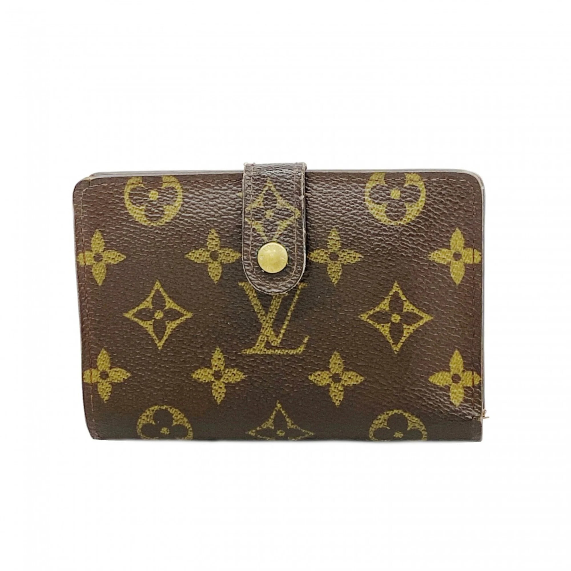 Louis Vuitton Monogram Portemonnaie Viennois Wallet M61663 Brown Women's